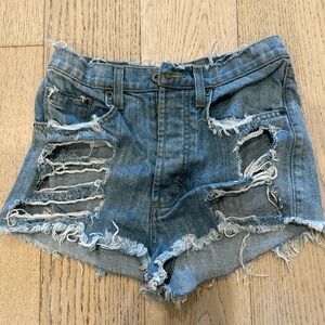 Distress ripped jeans denim shorts CARMAR LF 24